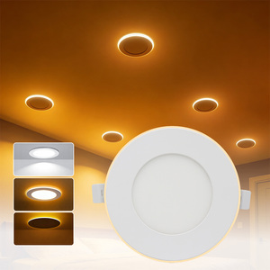 Panel LED Delgado de Bajo Voltaje ETL/FCC/ES de un Solo Color, 4 y 6 Pulgadas, con <span class=keywords><strong>Luz</strong></span> <span class=keywords><strong>Nocturna</strong></span> de 2700K, DC12/24/36V, 9W 12W, <span class=keywords><strong>Luz</strong></span> sin Caja, 3 Modos en Uno - Product Image 2