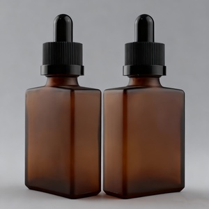 Wholesale Luxury 50ml Glass Perfume Rectangle <b>Bottle</b> with Gold Black Spray <b>Mist</b> Caps - Product Image 1