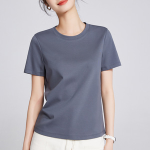 Camisetas de Algodón Mercerizado de Alta Calidad para Mujer, 90.3% Algodón, 9.7% Elastano, Corte Regular, con Pedrería, Logotipo Personalizado - Product Image 1