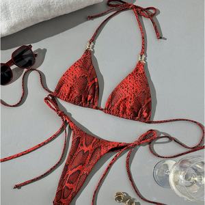 Nuevo Diseño Personalizado, Micro Bikini para Mujer, Bikini de Corte Alto con Tiras, Traje de Baño - Product Image 1