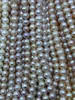 Perles de culture d'eau douce naturelles Edwin, grade AA, forme presque ronde, taille 7-8mm, blanches/roses/violettes, pour la fabrication de bijoux