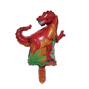 Globo de papel de aluminio de dinosaurio para niños Overlord dibujos animados corona verde Triceratops Raptors lindo 4 colores impreso al por mayor - Product Image 6