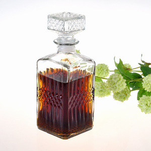 <span class=keywords><strong>Carafe</strong></span> en verre cristal carrée épaissie classique pour <span class=keywords><strong>whisky</strong></span> et brandy, 750 ml, bouteille décanteur en verre pour vin - Product Image 6