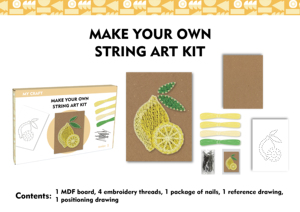 Kit de bricolage pour enfants String Art Motif Citron Jouet artisanal éducatif Décoration murale Cadeau Plastique & Bois 8 ans et plus <span class=keywords><strong>VOSAN</strong></span> - Product Image 4