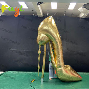 Fuyi inflable publicidad dorada inflable zapato de tacón alto zapatos inflables gigantes modelo globo - Product Image 5