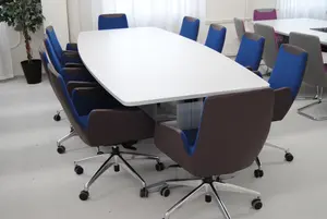 Living Room Ergonomic Fabric With Leather Matching For All Kinds Of Design Style Task Office Chair From Foshan Factory