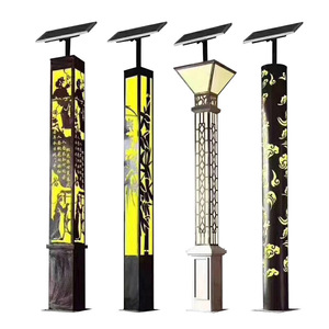 Lampadaire solaire de jardin à LED blanc chaud avec abat-jour en verre, corps en aluminium IP66, 2700K, détecteur de mouvement, éclairage extérieur, garantie 10 ans - Product Image 4
