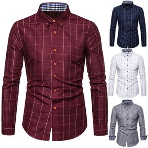 Top qualité grande taille hommes chemises affaires à <span class=keywords><strong>carreaux</strong></span> à manches longues Slim Fit robe <span class=keywords><strong>chemise</strong></span> Plaid décontracté garçons surdimensionné <span class=keywords><strong>chemise</strong></span> Blouses - Product Image 5