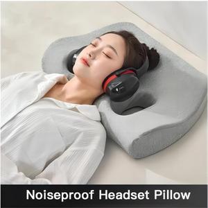 Almohada ergonómica de espuma viscoelástica de rebote lento para alivio del dolor con orificio para la oreja, ideal para inflamación de oído y recuperación postquirúrgica - Product Image 2