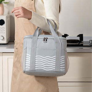 Bolsa térmica para el almuerzo con diseño ondulado, de aluminio grueso, para refrigeración y almacenamiento, para trabajadores de oficina y estudiantes. - Product Image 4