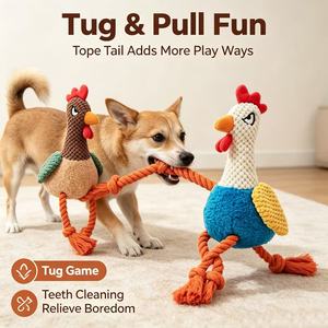 Juguete Masticable <span class=keywords><strong>de</strong></span> Peluche Personalizado al por Mayor para Perros - Juguetes Duraderos y Ecológicos <span class=keywords><strong>de</strong></span> Algodón con Forma <span class=keywords><strong>de</strong></span> Flamenco y Cuerda <span class=keywords><strong>de</strong></span> Pavo - Product Image 5