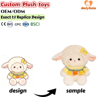 Peluche personnalisée en forme de mouton, jouet en peluche, adorable poupée mouton, conception réplique 1:1 OEM ODM pour cadeau d'anniversaire pour enfants, décoration intérieure