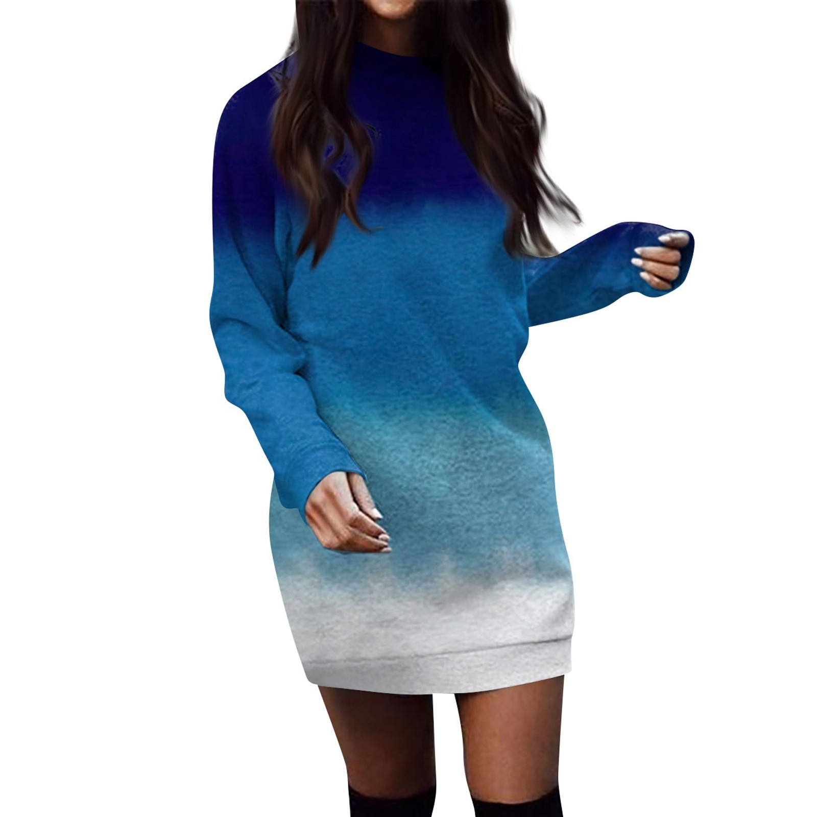 Women's Long Sleeve Sweatshirt Dress - Fall Winter Collection Women's Long Sleeve Sweatshirt Dress - Fall Winter Collection