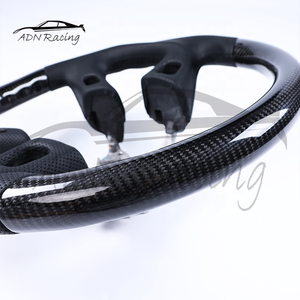 Volante de Fibra de Carbono Negro Brillante para <span class=keywords><strong>Hummer</strong></span> GMC Sierra SLT H2 2003 2004 2005 2006 Silverado - Product Image 6