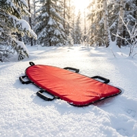 Tapis de glisse en PVC épaissi super lisse avec poignées antidérapantes, pliable, pour sports d'hiver à grande vitesse, pour enfants et adultes