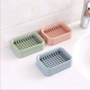 Porte-savon double couche en grille, porte-savon en plastique maillé drainable pour salle de bain, porte-savon de voyage portable. - Product Image 1