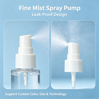 Spray fin pour le visage et le corps en plastique PET doux au toucher, avec logo personnalisé unique et forme ronde