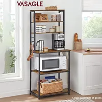Étagère de rangement pliable moderne en métal à poser au sol pour cuisine et comptoir, gain de place pour garde-manger et cuisines