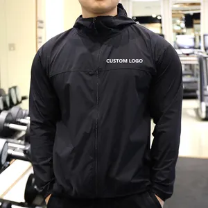 Men's Hooded Sweatshirts Running Gym Training Outdoor Sports Jackets Coats Quick Dry Sunscreen Coat Sportswear