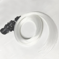 Kit de Fibre Optique LED RGBW 12W Étanche IP67 pour Extérieur, Fibres Mixtes 0.75mm 1.0mm 1.5mm, Contrôle par APP, AC220V