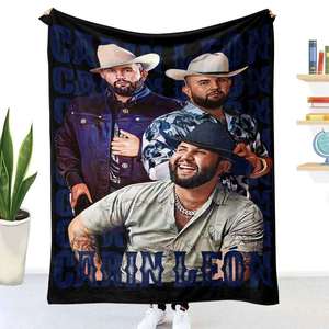 Venta caliente <span class=keywords><strong>Karol</strong></span> <span class=keywords><strong>G</strong></span> Manta Personalizada Super suave Poliéster Carin Leon Franela Manta polar mantas de cuatro estaciones - Product Image 2