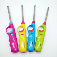 Iso 9994 qualité électronique cuisine bougie briquet gaz butane rechargeable multi-usages extérieur barbecue outil avec bouton de verrouillage
