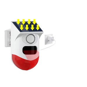 Cảm biến chuyển động tuya RF433 nhà báo động PIR cảm biến năng lượng mặt trời Powered Detector 120dB báo động ngoài trời không thấm nước nhấp nháy Còi báo động - Product Image 2