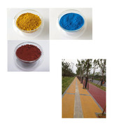 Pigment en poudre, colorant, oxyde de fer, couleur jaune noir bleu vert