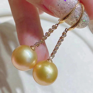 S925 <b>Silver</b> DIY <b>Pearl</b> Accessories Basic <b>Silver</b> Jewelry <b>Earrings</b> with 9-15mm Round Beads 22321 Empty Stand - Product Image 3