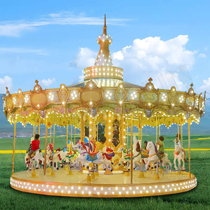 Giostra Cinese a 24 Posti in Vetroresina e Metallo <span class=keywords><strong>con</strong></span> <span class=keywords><strong>Cavalli</strong></span> Colorati per Parchi di Divertimento - Product Image 3