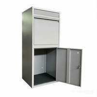 Grande boîte aux lettres extérieure autoportante antivol en acier, finition thermolaquée, conception durable, serrure à clé, pour livraison de colis dans le jardin