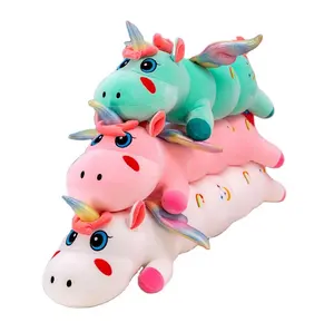 Einhorn Soft Toys Regenbogen flügel Stickerei Big Eyes Einhorn Cartoon Kuscheltiere Kissen Kissen Spielzeug