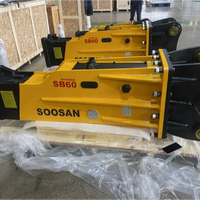 Marteau brise-roche SB60 pour excavatrices de 15-18 tonnes, burin de 155 mm, accumulateur automatique, garantie 1 an, 1350 kg, en bois pour la construction