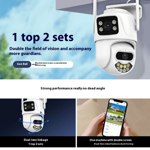 3K 6MP ngoài trời PTZ không dây Wifi Máy ảnh ống kính kép Home Night Vision HD icsee ngoài trời không ướt 4K8mp Mạng Màn hình CCTV <span class=keywords><strong>Camera</strong></span> - Product Image 3