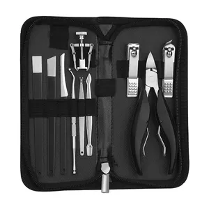 best selling product Nail Supplies 10-piece suit and zipper bag Manicure & Pedicure Set Nail Tools nail clipper