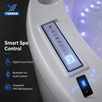 Bain à remous portable rond en acrylique de haute qualité, 3 places, 12 jets, pour intérieur et extérieur
