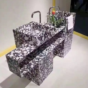 Di <span class=keywords><strong>Cemento</strong></span> a basso Prezzo Terrazzo Lastre per Marketing Globale Nero di Disegno di Arte Terrazzo Pavimenti <span class=keywords><strong>In</strong></span> Piastrelle - Product Image 4