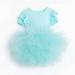 Robes tutu pour enfants personnalisables, à manches élastiques et volants, pour les fêtes d'été, vente en gros pour filles - Product Image 2