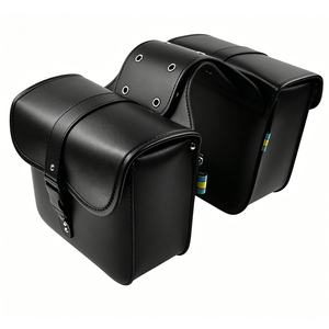 Sacs de selle universels imperméables pour <span class=keywords><strong>moto</strong></span>, sacs latéraux durables en cuir PU, sacs à outils, sacs de bagages, sacs de selle pour cruiser - Product Image 3