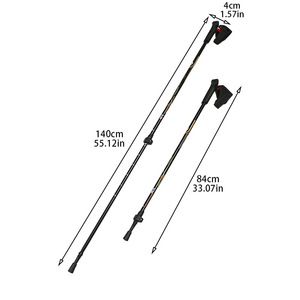 ไม้สกีแบบยืดหดได้ อลูมิเนียม น้ำหนักเบา ปรับได้ สำหรับการเล่นสกี - Product Image 5