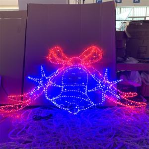 Lampe led imprimée sur poteau de décoration, éclairage d'extérieur, décoration de rue de noël, imperméable, motif suspendu, motif 2d - Product Image 2