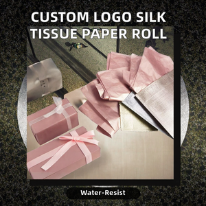 Custom Logo <b>Printed</b> Silk Tissue <b>Paper</b> Roll Bulk Wrapping Kraft <b>Paper</b> for Clothes Packaging PE Coating Material - Product Image 2