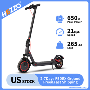 Patinete Eléctrico HEZZO, Resistente al Agua IPX5, 350W, 36V, Batería de Litio de 10.4Ah, Plegable, Aleación de Aluminio, Neumático de 8.5 Pulgadas, 25-30 km de Autonomía - Product Image 4