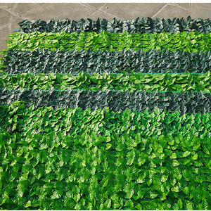 Clôture en feuilles artificielles vert foncé en plastique, prix d'usine, utilisée pour la décoration de balcon, cour, patio, jardin - Product Image 2
