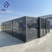 Nouvelle conception de maison préfabriquée modulaire extensible en conteneur de 20 pieds et 40 pieds, bungalow préfabriqué, maison à deux chambres, casa portable