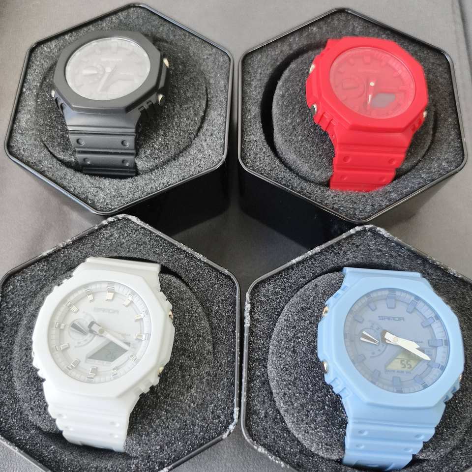 Ga2100 Outdoor Sports Watch Men LED Dual Time Display Zinc Alloy Case ...