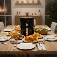 Friteuse à air multifonction modèle 2026 avec plateau de cuisson, friteuse à air intelligente à écran tactile pour appareils électroménagers de cuisine domestique