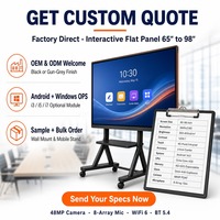 Tableau blanc interactif intelligent 4K multi-touch de 65, 75, 86, 98 pouces avec caméra intégrée pour conférences et salles de classe – Vente directe usine OEM