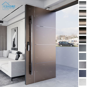 Fabricant chinois de premier plan, portes pivotantes principales en acier inoxydable modernes de style anglais, portes métalliques extérieures, portes d'entrée pour maisons - Product Image 2