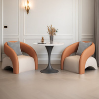 Table et chaises de réception en PU de luxe moderne pour hôtel, bureau, salon de beauté